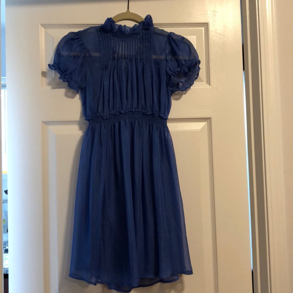 Blue sheer dress
